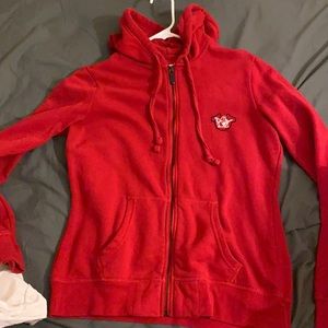 Cute red zip up hoodie